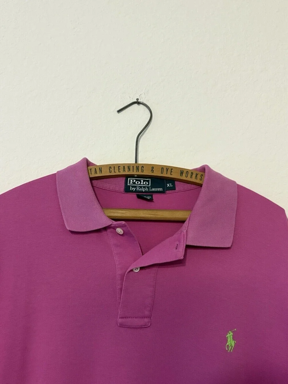 Vintage Polo Ralph Lauren Pink Classic Polo Shirt Size Mens XL 100% Cotton